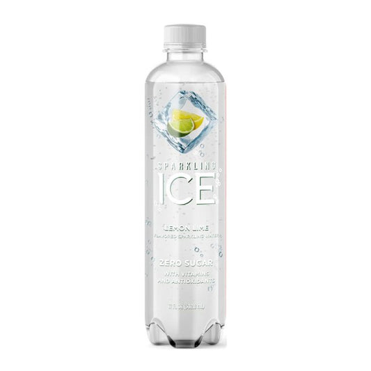 Sparkling Ice مياه فوارة بطعم الليمون الأخضر والأصفر قليلة السعرات الحرارية