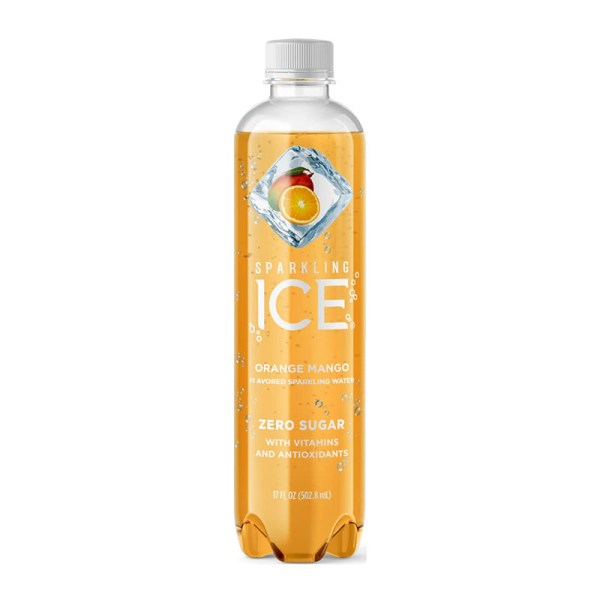 Sparkling Ice مياه فوارة بطعم البرتقال والمانجا الأسمر قليلة السعرات الحرارية 500مل