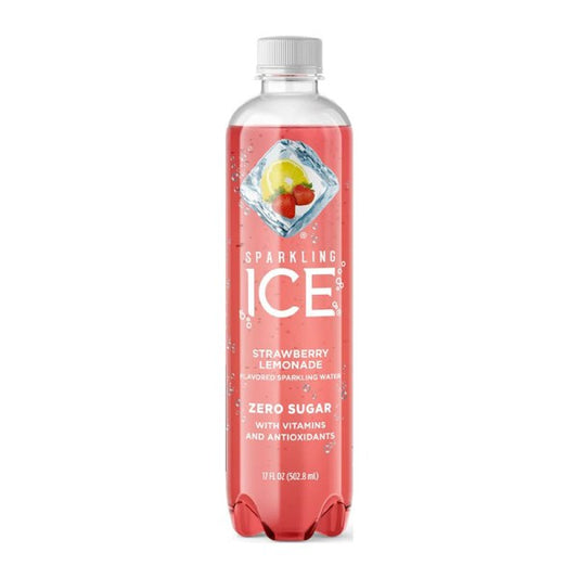 Sparkling Ice مياه فوارة بطعم الفراولة والليمون الأسمر قليلة السعرات الحرارية 500مل